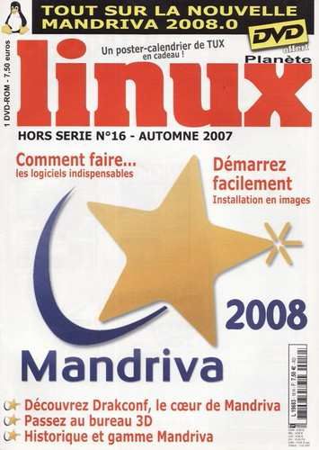 Cliquer pour agrandir : LINUX PLANÈTE-HORS SÉRIE N°16-Automne 2007- Mandriva 2008